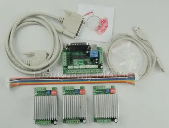 mach3 CNC Router 3 Axis Kit,TB6600 3 Axis 0-4.5A Stepper Motor Driver Controller kit + one 5 axis breakout board
mach3 CNC Router 3 Axis Kit,TB6600 3 Axis 0-4.5A Stepper Motor Driver Controller kit + one 5 axis breakout board