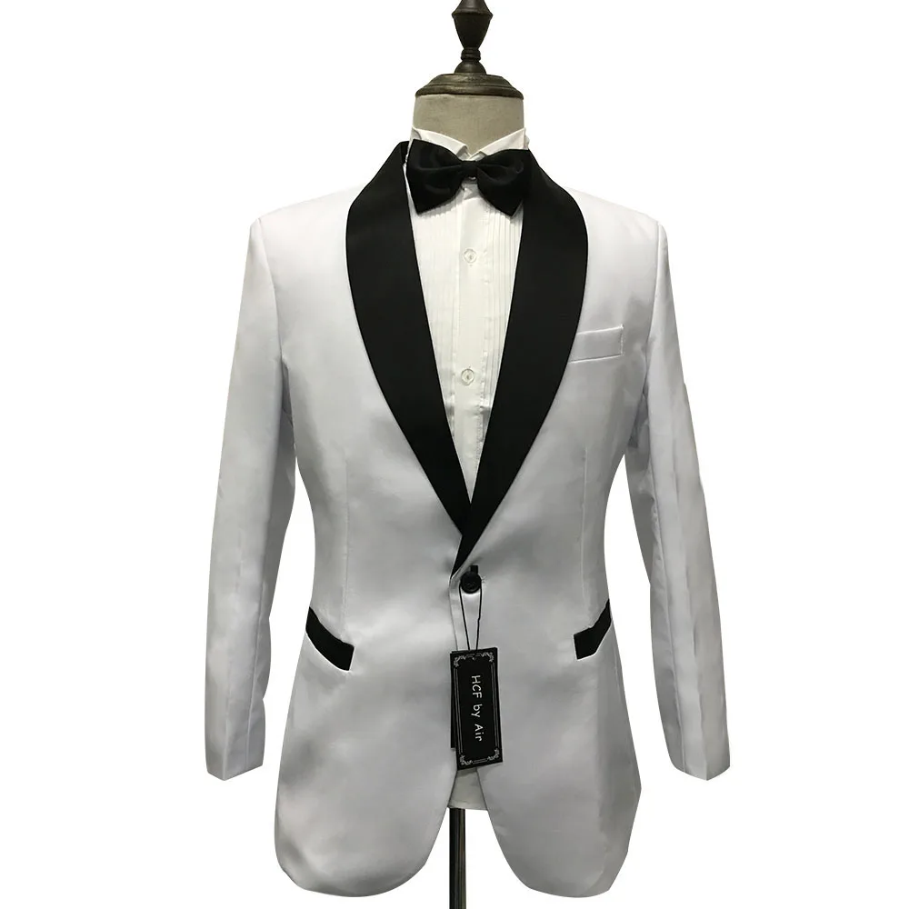 Men's White 1 Button Shawl Collar Men Suits Jacket For Groom Wedding Or Party With New Arrival Fashion Style Men Suits Jacket
Men's White 1 Button Shawl Collar Men Suits Jacket For Groom Wedding Or Party With New Arrival Fashion Style Men Suits Jacket