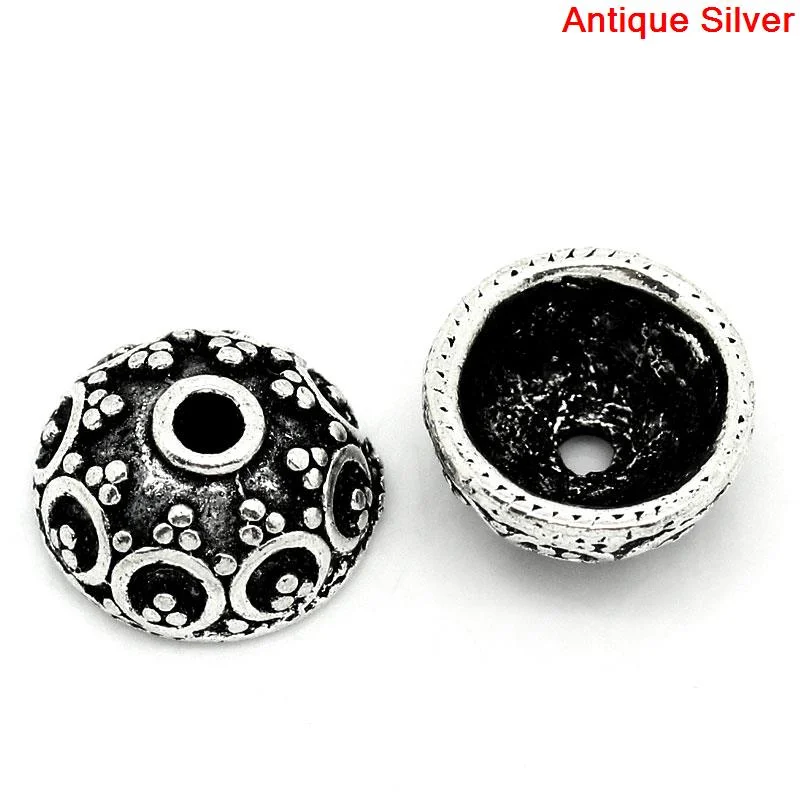8SEASONS Bead Caps Flower Antique Silver(Fits 20mm Beads) Flower Carved 10mm x 5mm,Hole:Approx 1.8mm,100PCs (B30146)
8SEASONS Bead Caps Flower Antique Silver(Fits 20mm Beads) Flower Carved 10mm x 5mm,Hole:Approx 1.8mm,100PCs (B30146)