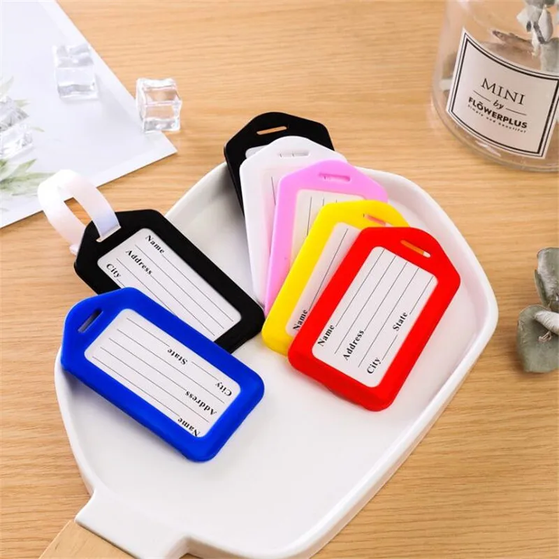 Women Men Luggage Tag Travel Accessories Cute Portable Suitcase Tag Silicon Name Labels Address ID Bording Tags
Women Men Luggage Tag Travel Accessories Cute Portable Suitcase Tag Silicon Name Labels Address ID Bording Tags