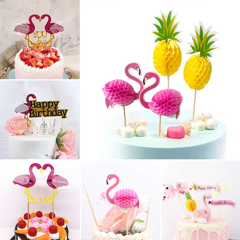 Fashion Birthday Cake Insert Card 1pc/2pcs Hawaii Style Flamingo Baking Cake Decorations Pineapple Cake Topper for Weeding Party
Fashion Birthday Cake Insert Card 1pc/2pcs Hawaii Style Flamingo Baking Cake Decorations Pineapple Cake Topper for Weeding Party