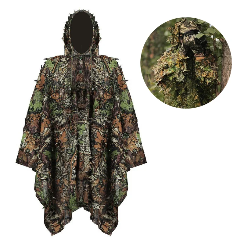Hunting Ghillie Suit Camouflage Maple Leaf 3D Tactical Suits Sniper Clothes Shooting Wildlife Photography Men Women
Hunting Ghillie Suit Camouflage Maple Leaf 3D Tactical Suits Sniper Clothes Shooting Wildlife Photography Men Women