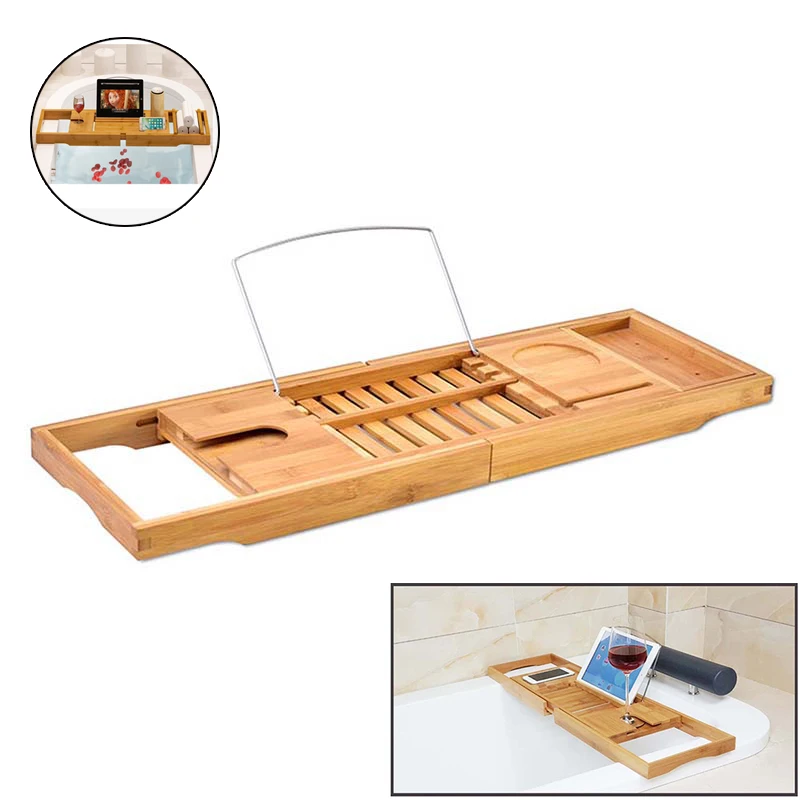 Bathroom Retractable Bamboo Rack Multi-functional Shower Tub Tray Phone Tablet Storage Wine Book Stand Holder Bathtub Shelf
Bathroom Retractable Bamboo Rack Multi-functional Shower Tub Tray Phone Tablet Storage Wine Book Stand Holder Bathtub Shelf