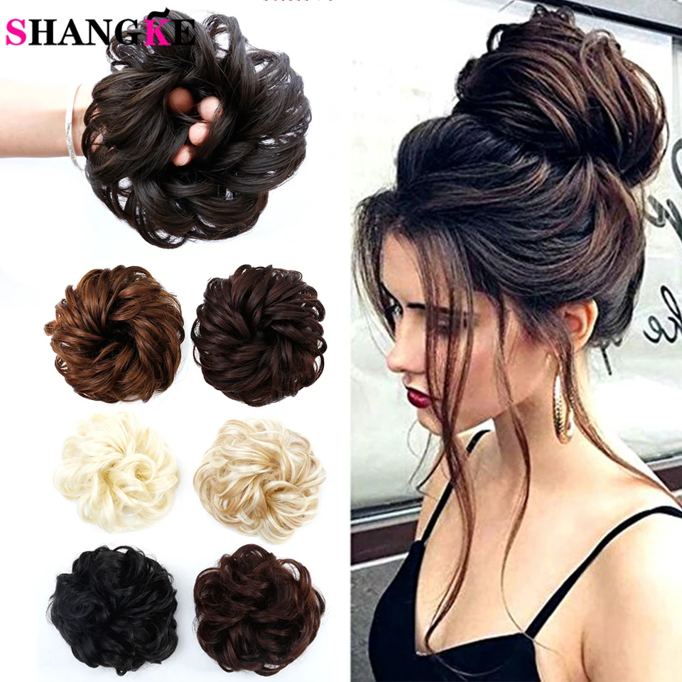 SHANGKE Curly Chignon With Rubber Band Heat Resistance Synthetic Scrunchie Wrap Hair Ring Hairpieces
SHANGKE Curly Chignon With Rubber Band Heat Resistance Synthetic Scrunchie Wrap Hair Ring Hairpieces