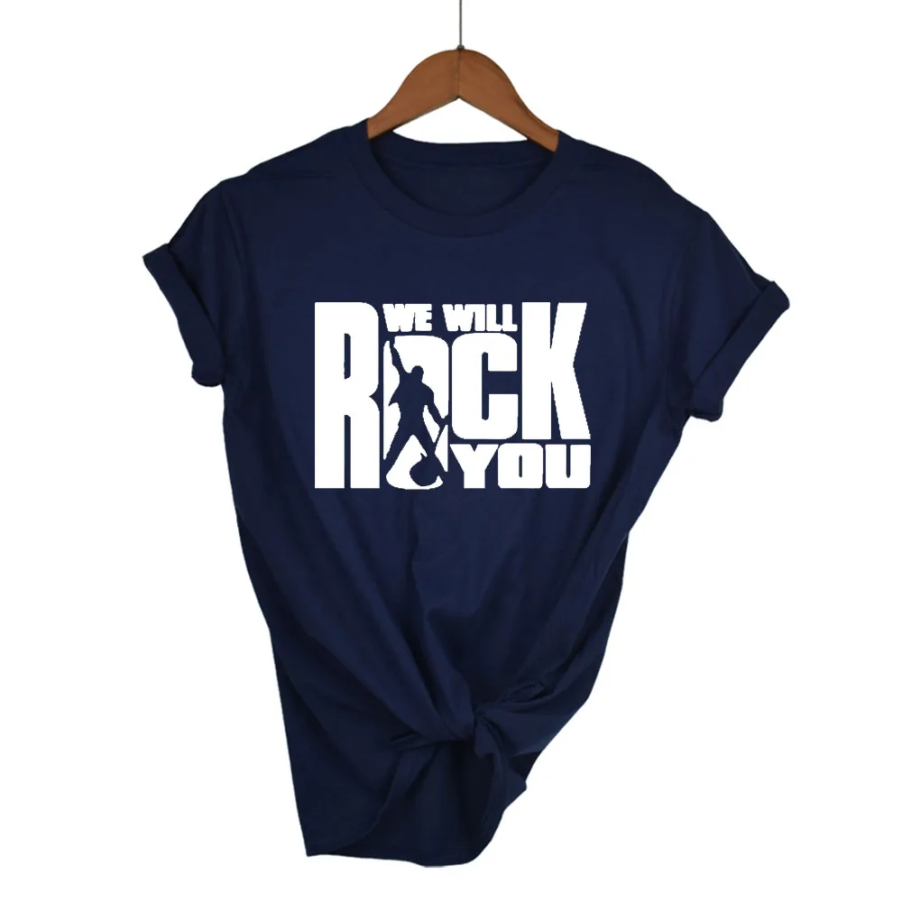 We Will Rock You Women T Shirt Summer Style Queen Rock Band T-shirt Short Sleeve Cotton Rock Roll Womens Tops OT-364
We Will Rock You Women T Shirt Summer Style Queen Rock Band T-shirt Short Sleeve Cotton Rock Roll Womens Tops OT-364