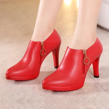 2019 deep mouth pointed shoes large size 40-43 yards high heel stiletto red wedding shoes model cheongsam catwalk shoes women
2019 deep mouth pointed shoes large size 40-43 yards high heel stiletto red wedding shoes model cheongsam catwalk shoes women