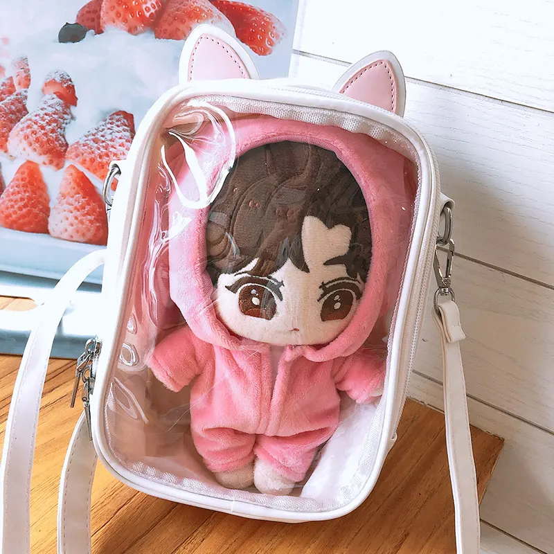 Kawaii Cat Ears Lolita Itabag Messenger Bag Transparent 20CM Dolls Harajuku Shoulder Bag Potable Japanese Women's Cute Handbag
Kawaii Cat Ears Lolita Itabag Messenger Bag Transparent 20CM Dolls Harajuku Shoulder Bag Potable Japanese Women's Cute Handbag