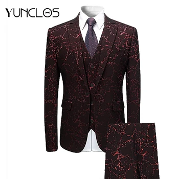 YUNCLOS New Arrival 3 Pieces Suits Wedding Suits Tuxedos For Men Business Casual Style Slim Fit Men Jacquard Party Dress
YUNCLOS New Arrival 3 Pieces Suits Wedding Suits Tuxedos For Men Business Casual Style Slim Fit Men Jacquard Party Dress
