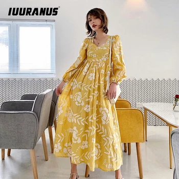IUURANUS 2019 new arrival Vintage elegant yellow cotton embroidery print dress women A line long sleeve dress party dress
IUURANUS 2019 new arrival Vintage elegant yellow cotton embroidery print dress women A line long sleeve dress party dress