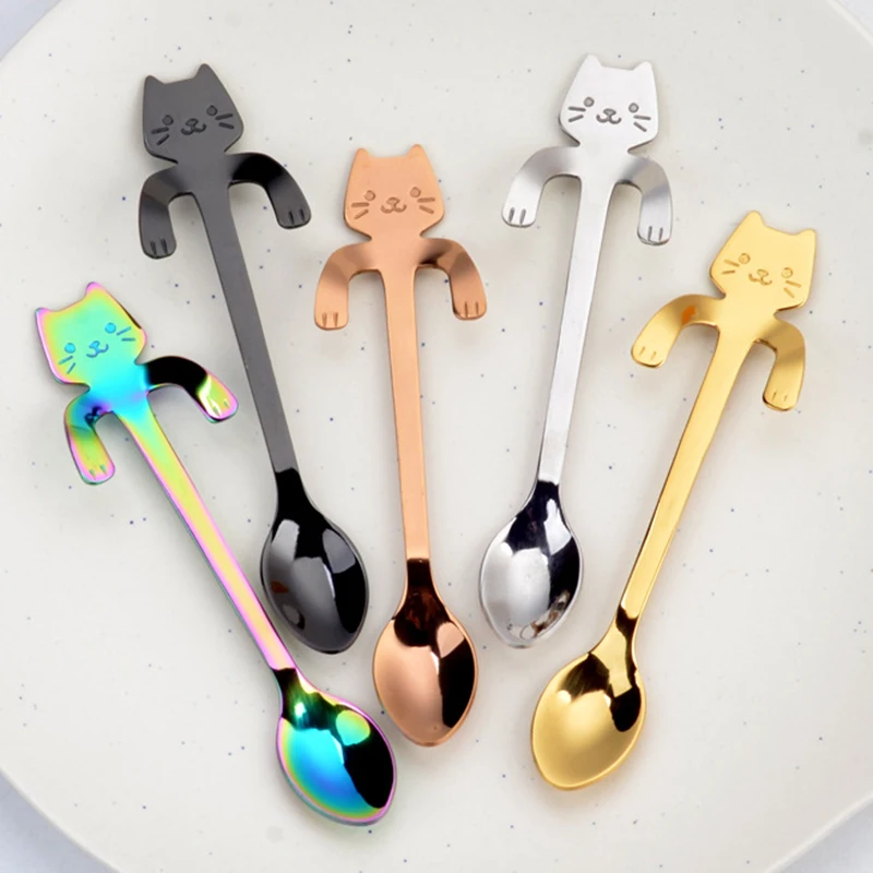 1PC Cartoon Cat Spoon Coffee Tea Spoon Stainless Steel Ice Cream Dessert Hanging Spoon Tableware Kitchenware 9B
1PC Cartoon Cat Spoon Coffee Tea Spoon Stainless Steel Ice Cream Dessert Hanging Spoon Tableware Kitchenware 9B