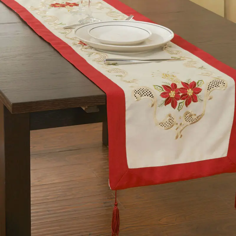 Holiday Red Christmas Table Runner 35*108cm Embroidery Christmas Table linen Christmas Gift Decoration
Holiday Red Christmas Table Runner 35*108cm Embroidery Christmas Table linen Christmas Gift Decoration
