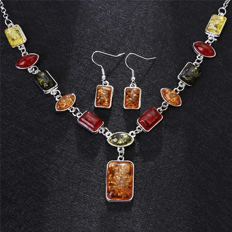 1Set Ambers Jewelry Set New Necklace Earring Set Imitation Multicolor Earring Necklace African Necklace Jewellery Set 56cm/22in
1Set Ambers Jewelry Set New Necklace Earring Set Imitation Multicolor Earring Necklace African Necklace Jewellery Set 56cm/22in