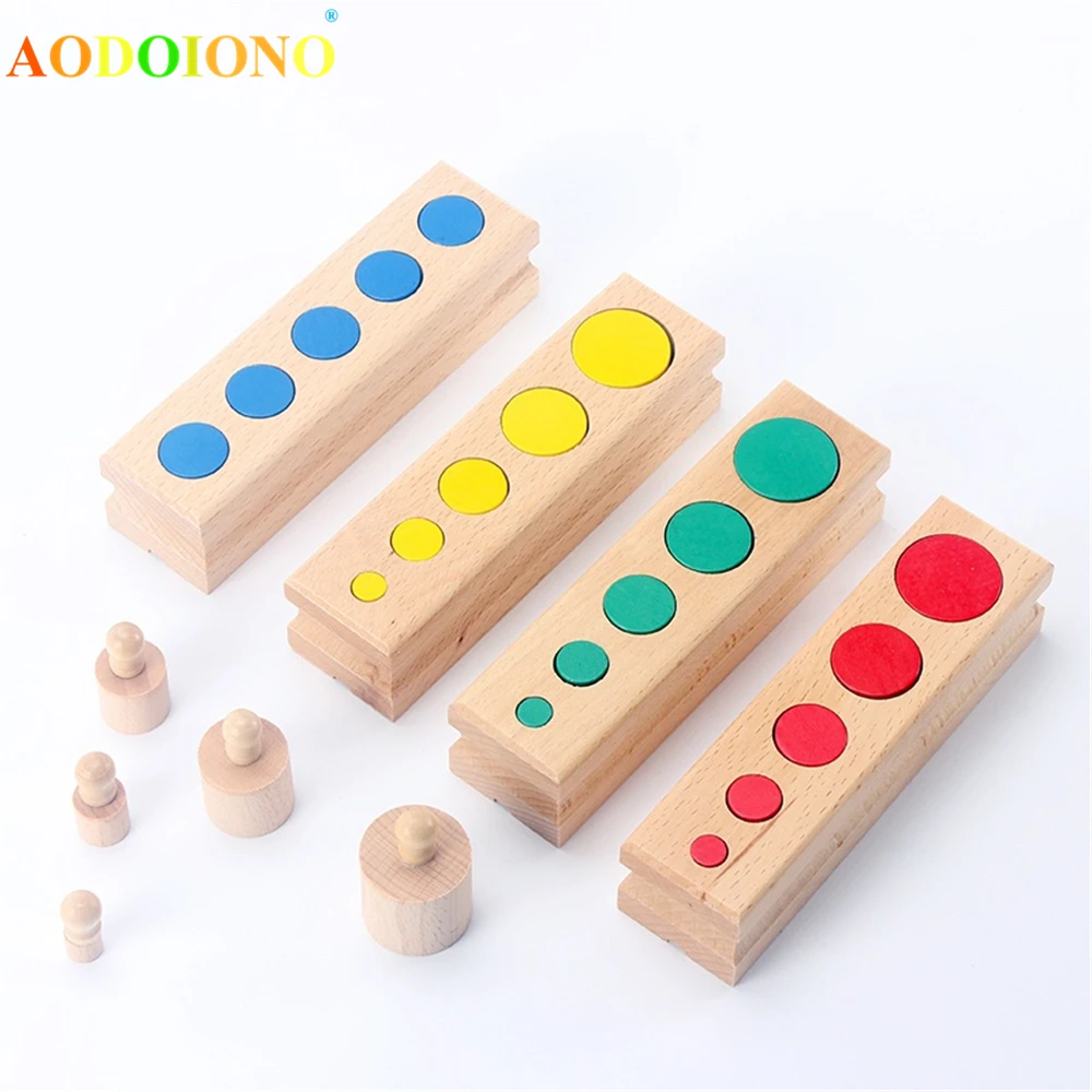 Montessori Kids Toy Baby Wooden Cylinder Block Set Montessori Materials Learning Educational Toys for Kids Birthday Gift
Montessori Kids Toy Baby Wooden Cylinder Block Set Montessori Materials Learning Educational Toys for Kids Birthday Gift