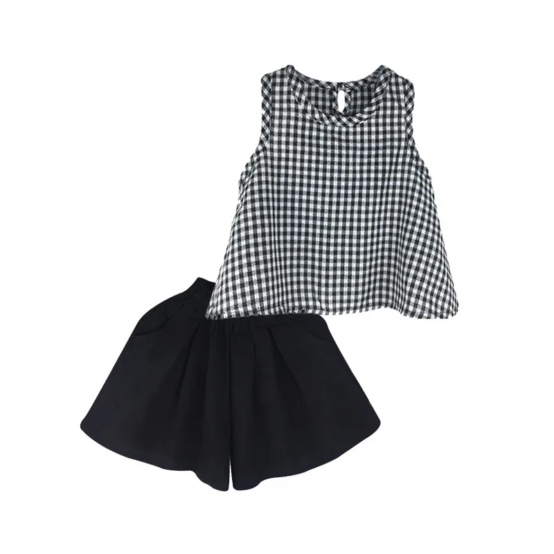 2 3 4 5 6 7 Year Girls Clothes 2019 New Summer Casual Kids Clothes for Girls Black White Plaid Shirt Short Children Clothing Set
2 3 4 5 6 7 Year Girls Clothes 2019 New Summer Casual Kids Clothes for Girls Black White Plaid Shirt Short Children Clothing Set