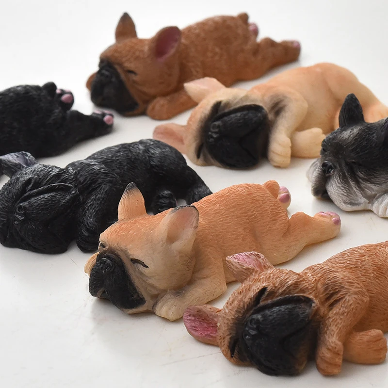 Refrigerator Magnetic Stickers Sleeping Pet Animals French Bulldog Home Decor 
