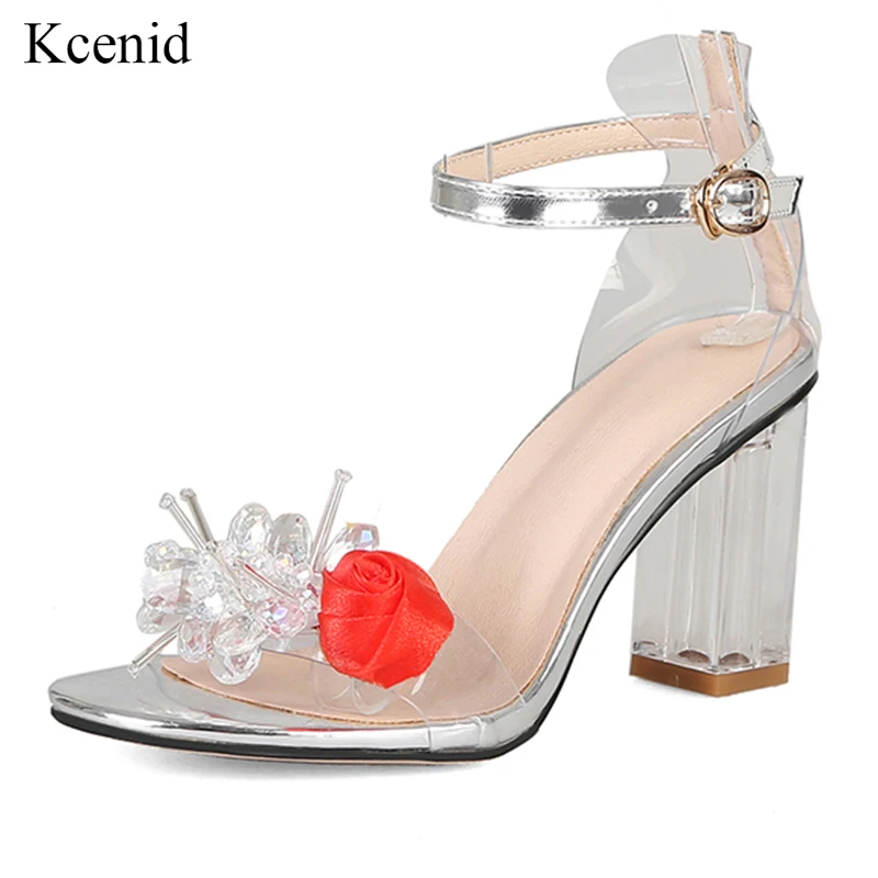 Kcenid Womens sandals 2019 new summer ankle strap perspex high heels PVC shoes clear crystal beads flower sandals size 32 33-42
Kcenid Womens sandals 2019 new summer ankle strap perspex high heels PVC shoes clear crystal beads flower sandals size 32 33-42