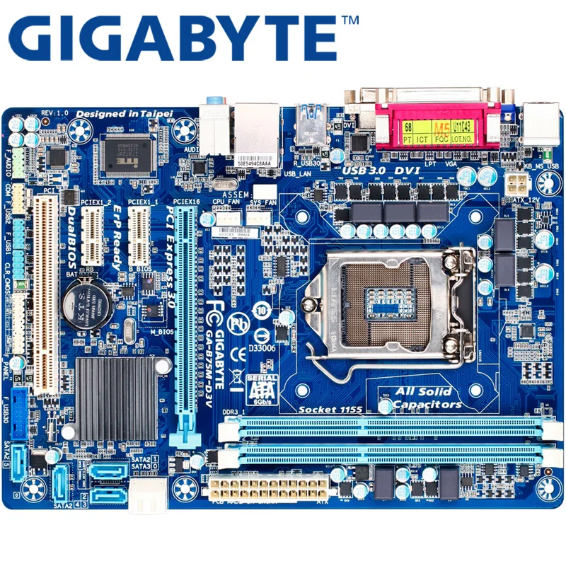 GIGABYTE GA-B75M-D3V Desktop Motherboard B75 Socket LGA 1155 i3 i5 i7 DDR3 32G Micro ATX Original B75M-D3V Used Mainboard H61
GIGABYTE GA-B75M-D3V Desktop Motherboard B75 Socket LGA 1155 i3 i5 i7 DDR3 32G Micro ATX Original B75M-D3V Used Mainboard H61