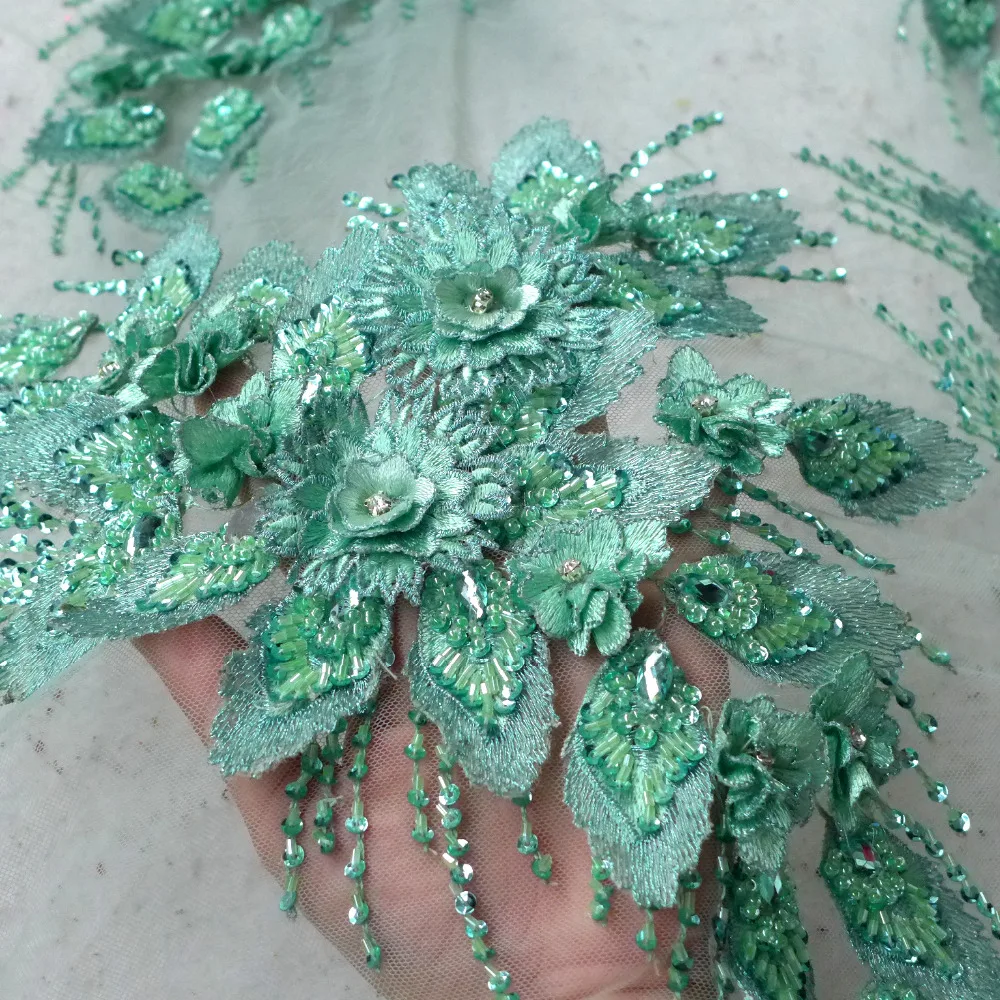 La Bellez 1 Yard Green/rose pink super heavy beaded stones handmake beaded 3D flowers dress lace fabric 49'' width
La Bellez 1 Yard Green/rose pink super heavy beaded stones handmake beaded 3D flowers dress lace fabric 49'' width