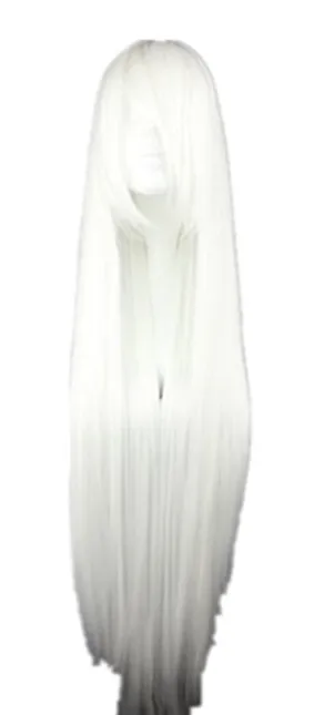 Белый парик Fei Show 40 дюймов/100 см длинные прямые волосы синтетические термостойкие