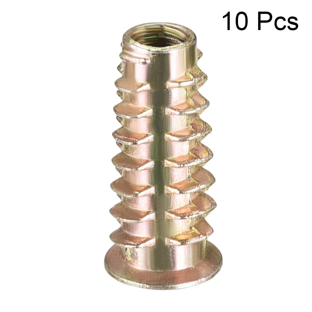 Uxcell Hot High Quality 10pcs M6 M8 M10 Bronze Tone Zinc Alloy Hex Drive Flat Head Thread For Wood Insert Nut Furniture Nuts
Uxcell Hot High Quality 10pcs M6 M8 M10 Bronze Tone Zinc Alloy Hex Drive Flat Head Thread For Wood Insert Nut Furniture Nuts