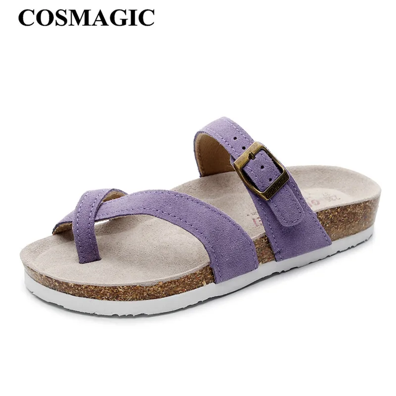 COSMAGIC 2019 New Summer Beach Cork Slippers Casual Women Nubuck Leather Purple Pink Non-slip Clogs Slides Flip Flops Shoe
COSMAGIC 2019 New Summer Beach Cork Slippers Casual Women Nubuck Leather Purple Pink Non-slip Clogs Slides Flip Flops Shoe