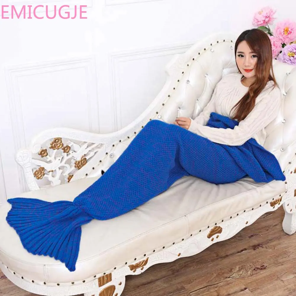 Handmade Crochet Anti-Pilling Portable Blanket For Autumn 195x95CM Yarn Knitted Mermaid Tail Blanket Soft Sleeping Bed
Handmade Crochet Anti-Pilling Portable Blanket For Autumn 195x95CM Yarn Knitted Mermaid Tail Blanket Soft Sleeping Bed
