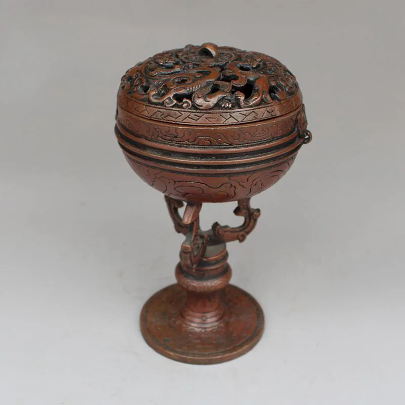 Crafts statue Pure red copper carved dragon smoked furnace incense burner dragon statue texture
Crafts statue Pure red copper carved dragon smoked furnace incense burner dragon statue texture