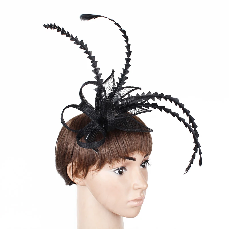 Ladies New Black Hats Hair Fascinators Female Fancy Feather Millinery Derby Wedding Women Headwear Hairpins Fashion Accessories
Ladies New Black Hats Hair Fascinators Female Fancy Feather Millinery Derby Wedding Women Headwear Hairpins Fashion Accessories