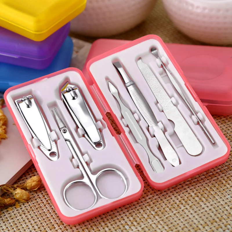 7PC/1Set Professional Nail Clipper Kit Color Random Utility Pedicure Scissors Tweezer Knife Ear Pick Nails Art Beauty Tool
7PC/1Set Professional Nail Clipper Kit Color Random Utility Pedicure Scissors Tweezer Knife Ear Pick Nails Art Beauty Tool