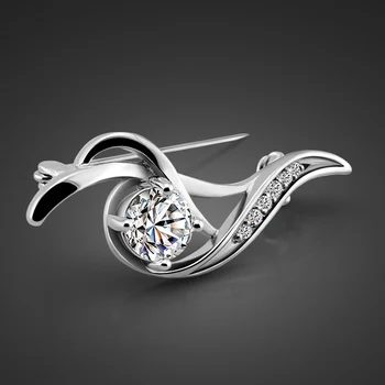 Female 925 sterling silver brooch fashion zircon pendant design brooch solid silver jewelry ladies clothing accessories
Female 925 sterling silver brooch fashion zircon pendant design brooch solid silver jewelry ladies clothing accessories