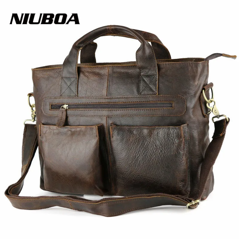 NIUBOA 100% Genuine Leather Handbags Briefcases Crazy Horse Vintage Men Bags Cowhide Skin Shoulder Bag Top Quality Laptop Bags
NIUBOA 100% Genuine Leather Handbags Briefcases Crazy Horse Vintage Men Bags Cowhide Skin Shoulder Bag Top Quality Laptop Bags