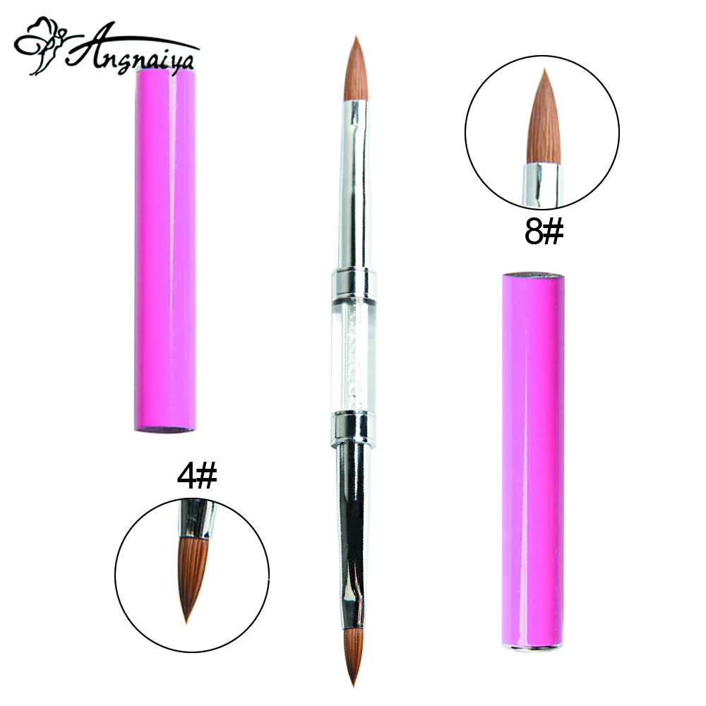 ANGNYA Double End 4#8# Kolinsky Sable Builder Acrylic Brush Flower Design Crystal Handle Rose Red DIY Drawing Pen Manicure Tool
ANGNYA Double End 4#8# Kolinsky Sable Builder Acrylic Brush Flower Design Crystal Handle Rose Red DIY Drawing Pen Manicure Tool