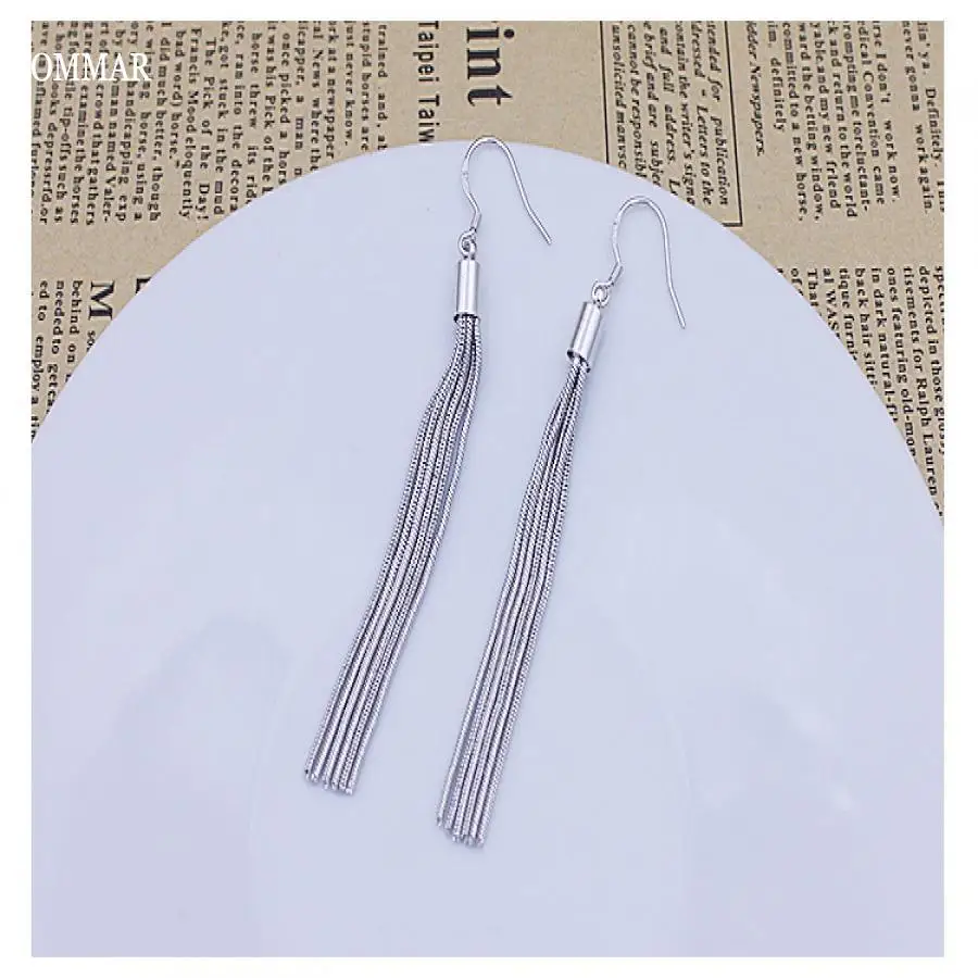 Korean Fashion Jewelry 925 sterling silver Personality Temperament Metal Tassel Earrings Bridal Earing For Women Long Earrings
Korean Fashion Jewelry 925 sterling silver Personality Temperament Metal Tassel Earrings Bridal Earing For Women Long Earrings