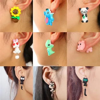 Fashion Handmade Polymer Mario Clay Fox Plant Stud Earrings For Women 3D Cute Cartoon Animal Earrings Brinco
Fashion Handmade Polymer Mario Clay Fox Plant Stud Earrings For Women 3D Cute Cartoon Animal Earrings Brinco