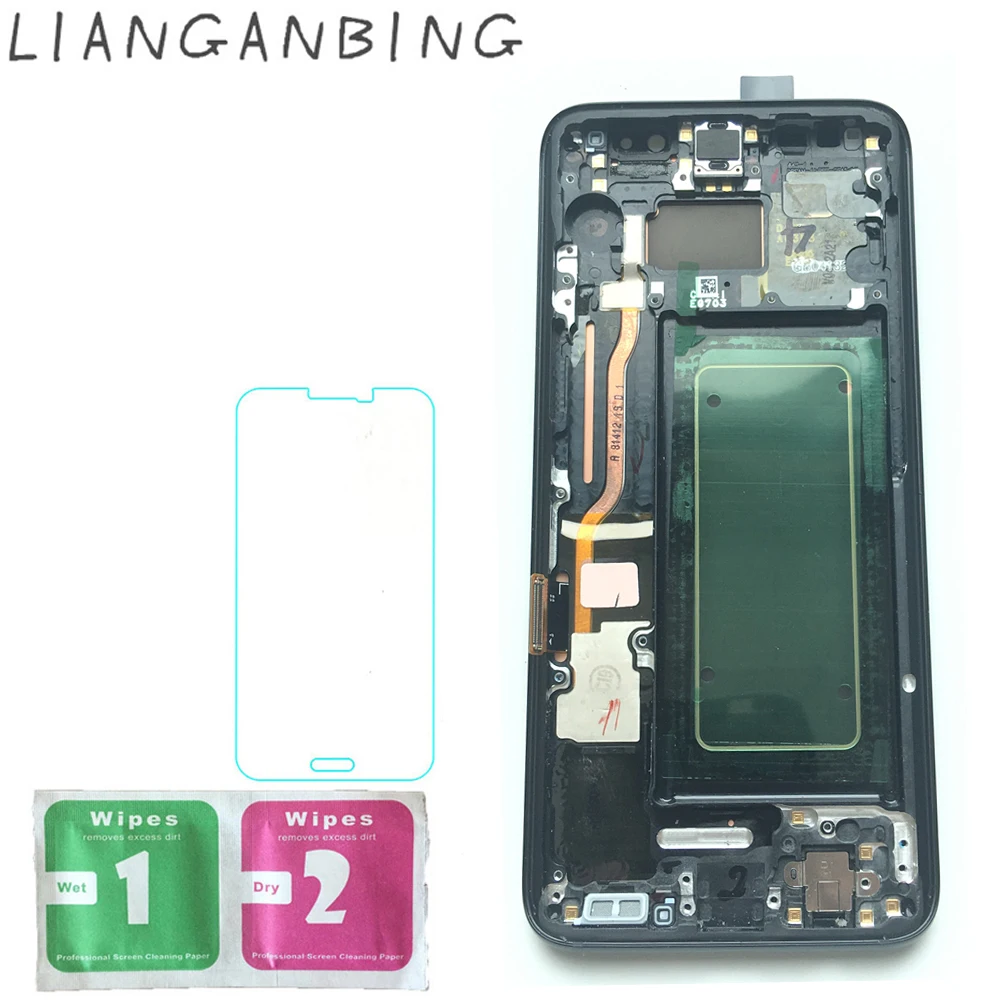 New Super AMOLED LCD S8 G950F G950FD G9500 G950U Display 100% Tested Working Touch Screen Frame Assembly For Samsung Galaxy s8
New Super AMOLED LCD S8 G950F G950FD G9500 G950U Display 100% Tested Working Touch Screen Frame Assembly For Samsung Galaxy s8