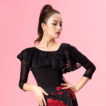 2019 New Latin Dance Tops Long-Sleeved Female Adult Net Yarn Splice Standard Women Dance Clothing Ballroom Salsa Samba DL3620
2019 New Latin Dance Tops Long-Sleeved Female Adult Net Yarn Splice Standard Women Dance Clothing Ballroom Salsa Samba DL3620
