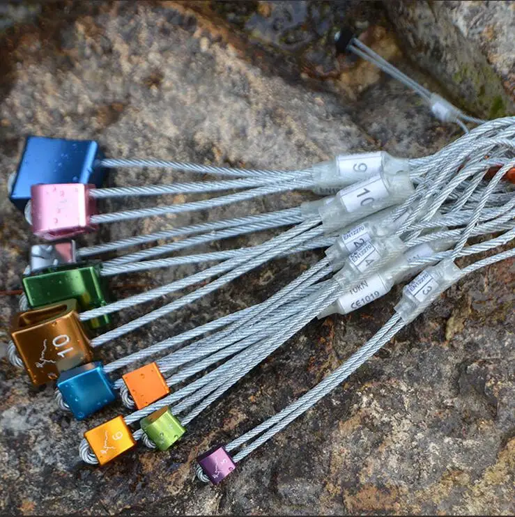 XINDA 12Pcs Rocky Plug Climbing a Fixed Poin frock Equipment Piton Aluminum Alloy Point 12 Pcs/Set | Спорт и развлечения