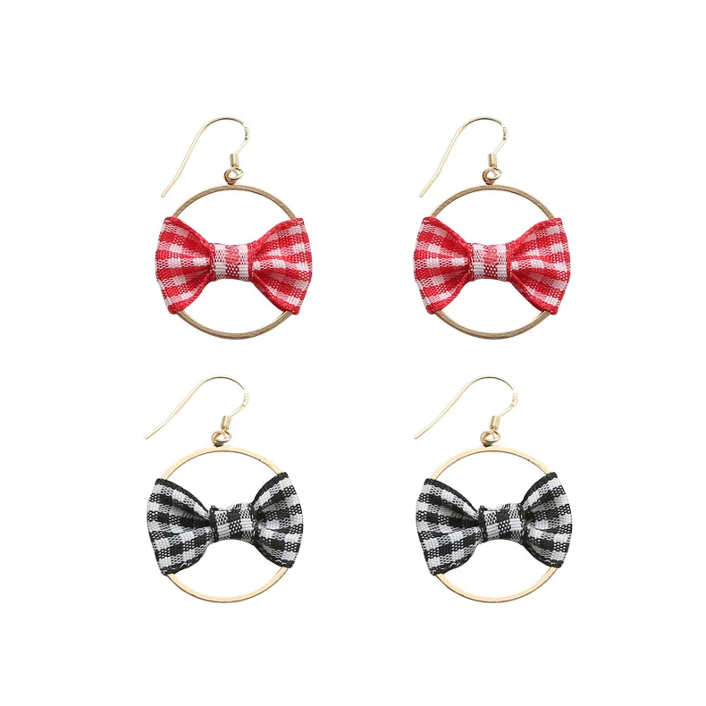 2018 Sweet Cute Plaid Fabric Bow Geometric Round Circle Drop Earrings for Women Girls Handmade Charm Jewelry Pendientes
2018 Sweet Cute Plaid Fabric Bow Geometric Round Circle Drop Earrings for Women Girls Handmade Charm Jewelry Pendientes