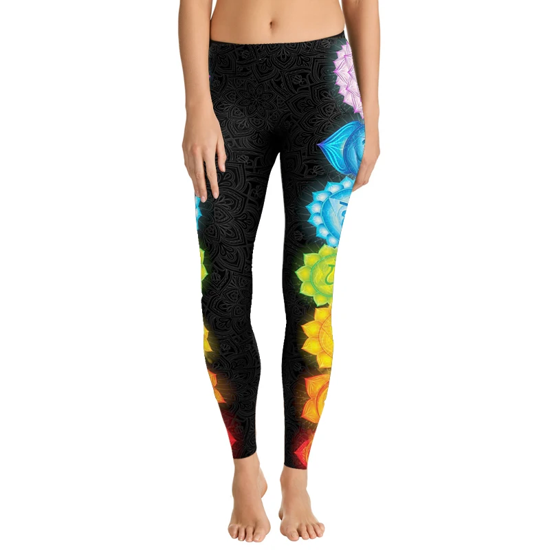 egypt indian style lotus mandala leggings black (3)