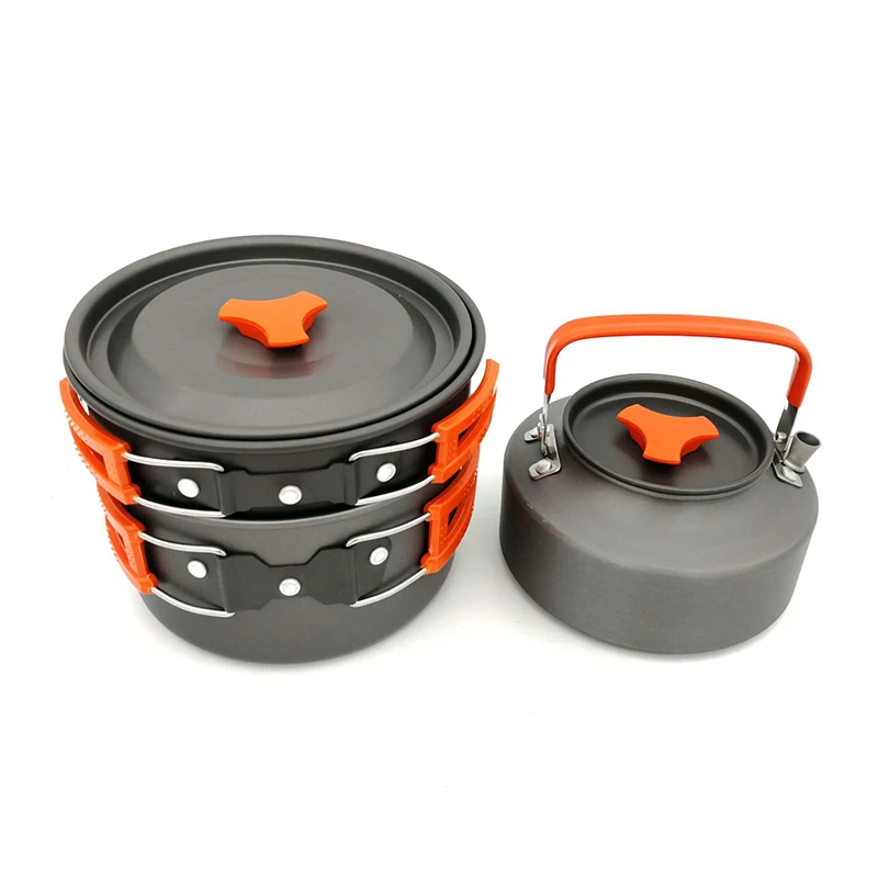 7pcs Outdoor Camping Cookware Combination 2-3 people Pot Bowl Teapot Portable Cooking Picnic Equipment Mess Kit Backpacking Gear
7pcs Outdoor Camping Cookware Combination 2-3 people Pot Bowl Teapot Portable Cooking Picnic Equipment Mess Kit Backpacking Gear