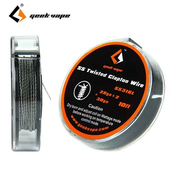 Original 10ft GeekVape 28GA*2/Paralleled + 30GAFused Clapton SS316 Tape Wire 3 metersHigh Quality Wire for DIY Coil
Original 10ft GeekVape 28GA*2/Paralleled + 30GAFused Clapton SS316 Tape Wire 3 metersHigh Quality Wire for DIY Coil