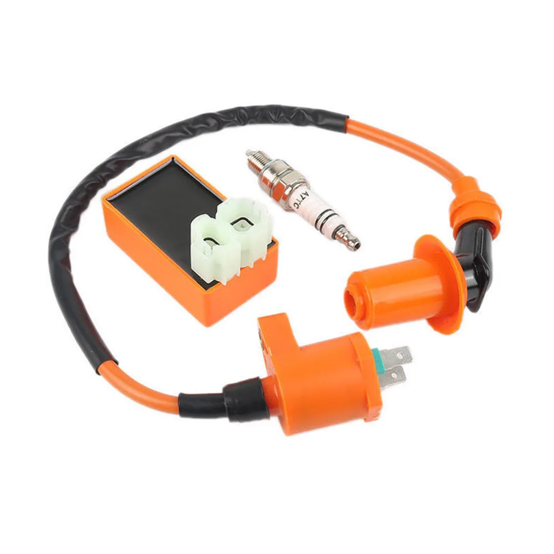 Motorbike Ingition Set 1pc Racing CDI + Spark Plug + Ignition Coil Kits For GY6 50/125/150CC 4-stroke Scooter Parts