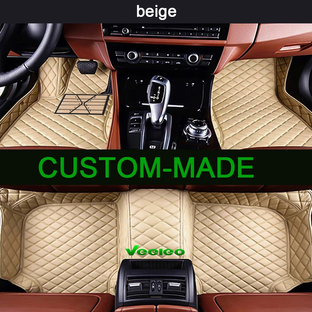 Veeleo 6 видов цветов кожаные автомобильные коврики для Honda Civic 4 двери 2004-2011 полный
