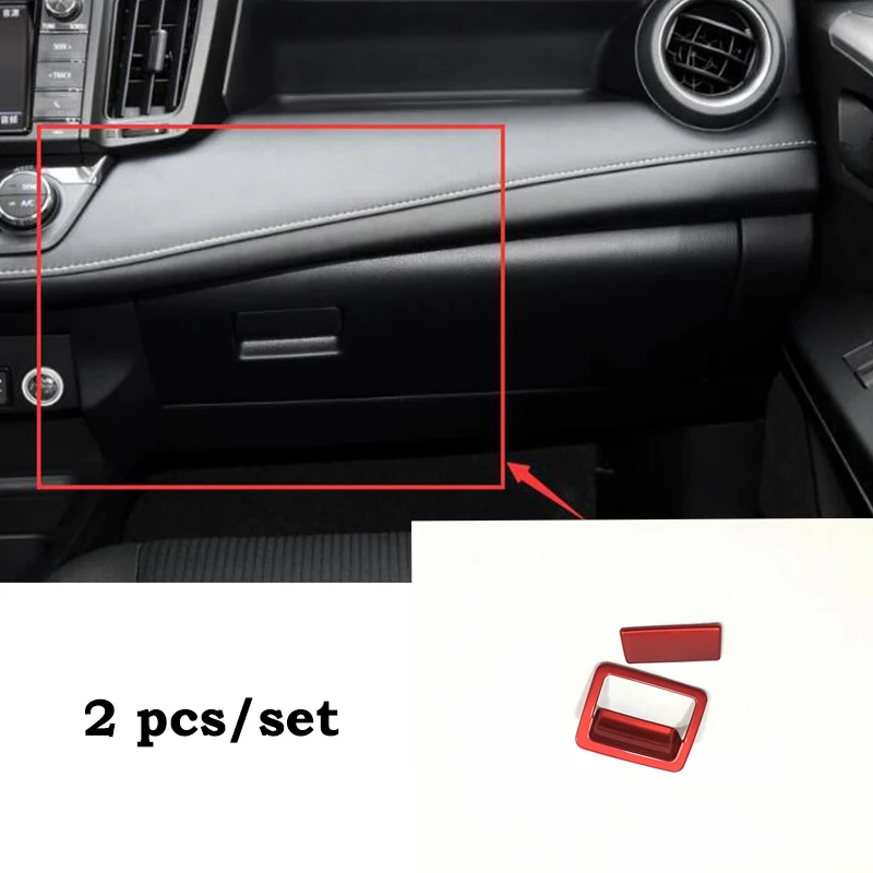 Для Toyota RAV4 2016 2017 ABS пластиковый красный Автомобильный интерьер copilot перчаточный