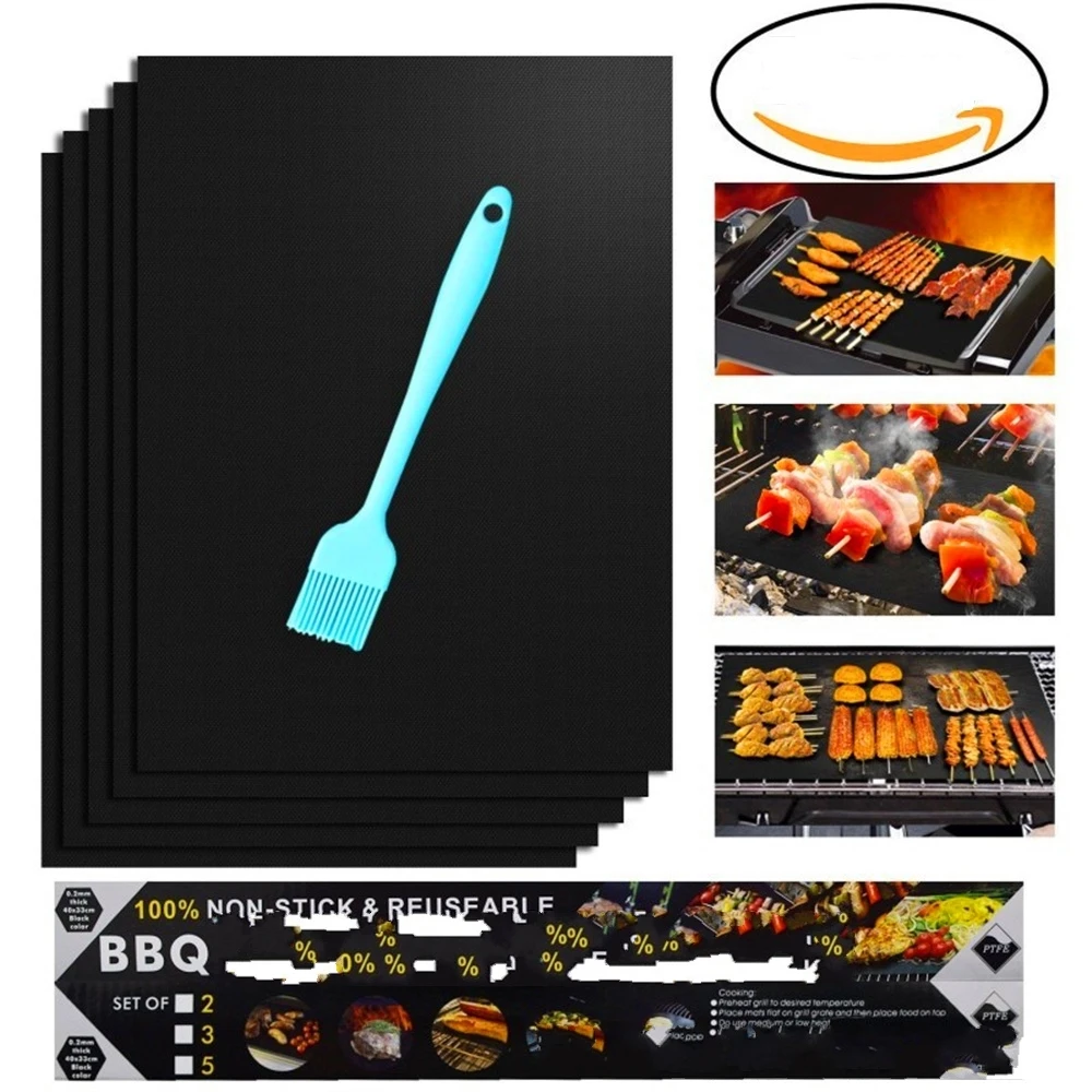 16x13inch Black Bbq Grill Mat Pad Non-stick Barbecue Baking Matt Pads Reusable Teflon Cooking Plate Outdoor Party Grill Mats
16x13inch Black Bbq Grill Mat Pad Non-stick Barbecue Baking Matt Pads Reusable Teflon Cooking Plate Outdoor Party Grill Mats