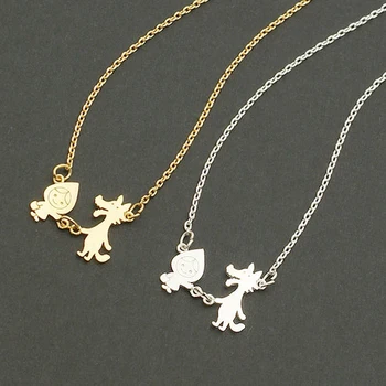 Fashion silver plating necklace Wolf and little red riding hood necklaces for women wholesale and mixed color free shipping
Fashion silver plating necklace Wolf and little red riding hood necklaces for women wholesale and mixed color free shipping