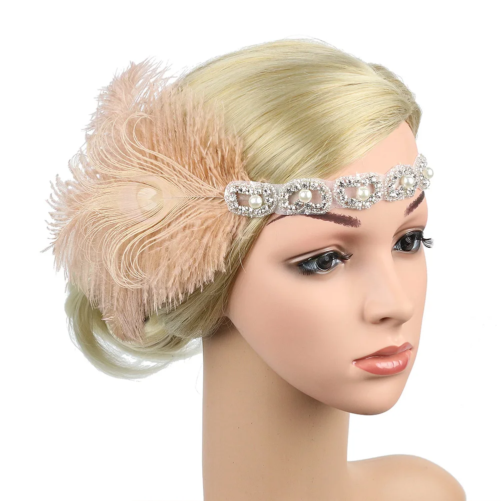 Fascinator Retro Women Headband Rhinestone Beaded Peacock Feather Hair Decoration Ladies Stage Show Party Sequin Headdress
Fascinator Retro Women Headband Rhinestone Beaded Peacock Feather Hair Decoration Ladies Stage Show Party Sequin Headdress