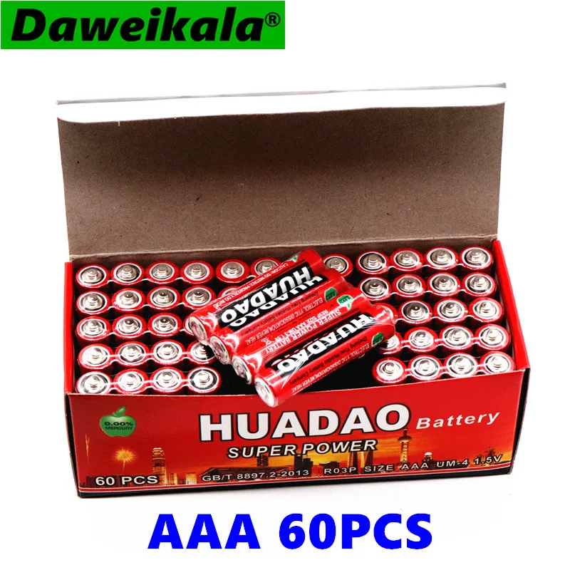60PCS 1.5v Battery AAA Carbon Batteries Safe Strong Explosion-proof 1.5 Volt AAA Battery UM4 Bateria No mercury
60PCS 1.5v Battery AAA Carbon Batteries Safe Strong Explosion-proof 1.5 Volt AAA Battery UM4 Bateria No mercury