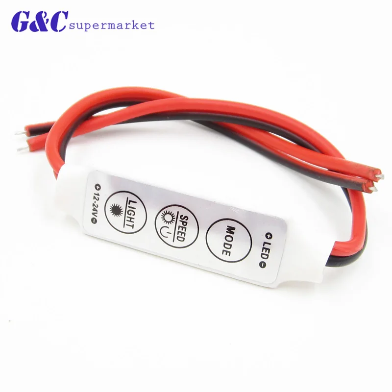 Mini 3 Keys LED RGB Controller 12V Brightness Dimmer For 5050 3528 Single Color Or RGB Led Strip Light
Mini 3 Keys LED RGB Controller 12V Brightness Dimmer For 5050 3528 Single Color Or RGB Led Strip Light