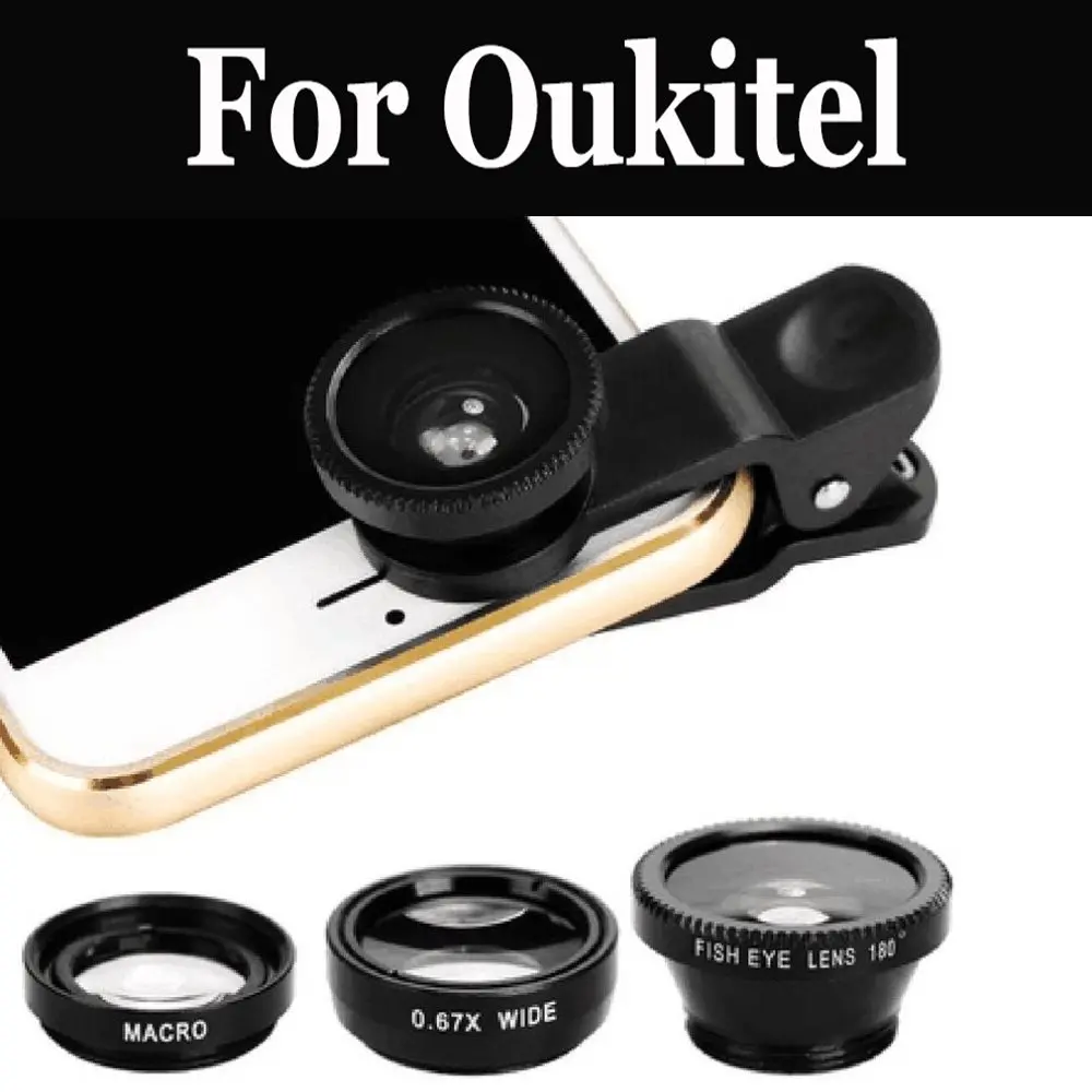 3in1 Clip On Fisheye Camera Lens+Wide Angle+Macro Cell Phone For Oukitel K5000 Mix 2 K8000 C9 C11 Pro U18 K6 K10 K6000 Premium
3in1 Clip On Fisheye Camera Lens+Wide Angle+Macro Cell Phone For Oukitel K5000 Mix 2 K8000 C9 C11 Pro U18 K6 K10 K6000 Premium